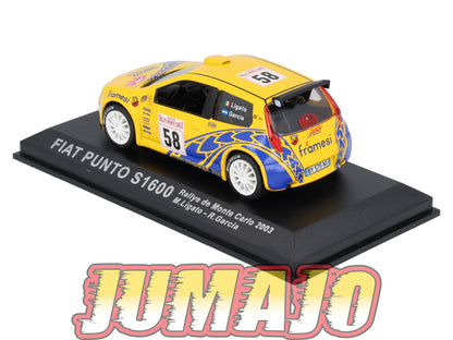 RCA34 voiture 1/43 IXO Altaya Rallye : FIAT Punto S1600 M.Ligato 2003 #58 Monte-carlo