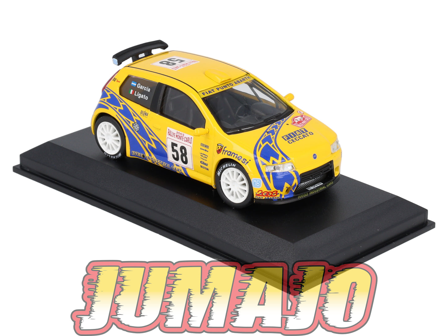 RCA34 voiture 1/43 IXO Altaya Rallye : FIAT Punto S1600 M.Ligato 2003 #58 Monte-carlo