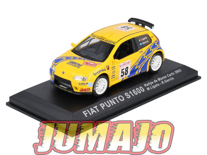 RCA34 voiture 1/43 IXO Altaya Rallye : FIAT Punto S1600 M.Ligato 2003 #58 Monte-carlo