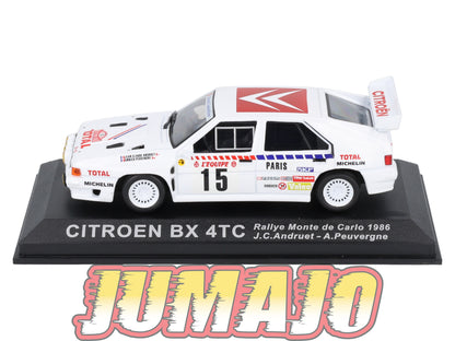 RCA36 Voiture 1/43 IXO Altaya Rallye : CITROEN BX 4TC 1986 #15 Andruet Monte-carlo
