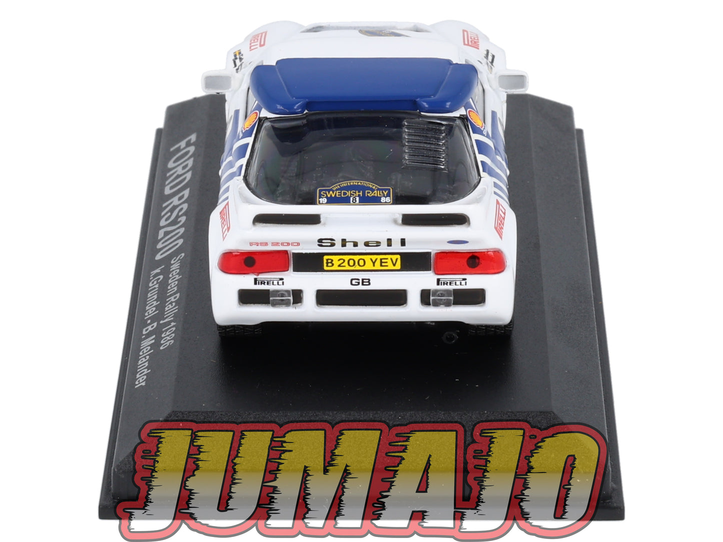 RCA37 voiture 1/43 IXO Altaya Rallye : FORD RS200 1986 #8  K.Grundel