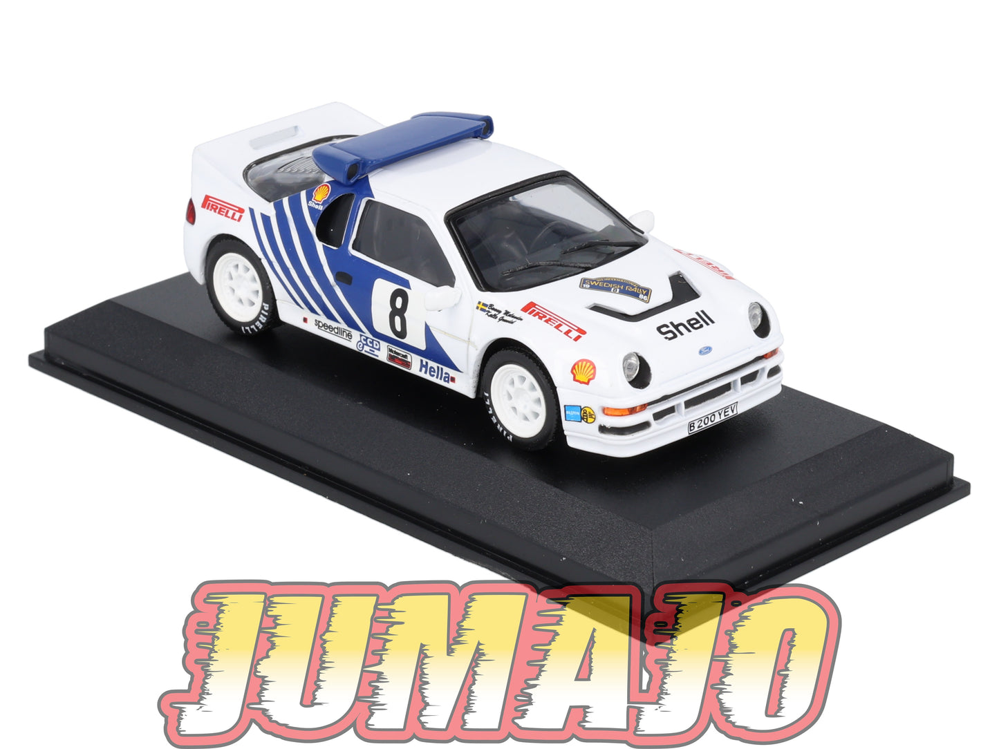 RCA37 voiture 1/43 IXO Altaya Rallye : FORD RS200 1986 #8  K.Grundel