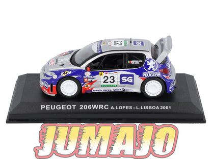 RCA403 voiture 1/43 IXO Altaya Rallye : PEUGEOT 206 WRC A.Lopes 2001 #23