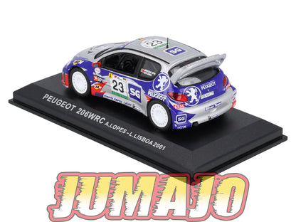 RCA403 voiture 1/43 IXO Altaya Rallye : PEUGEOT 206 WRC A.Lopes 2001 #23