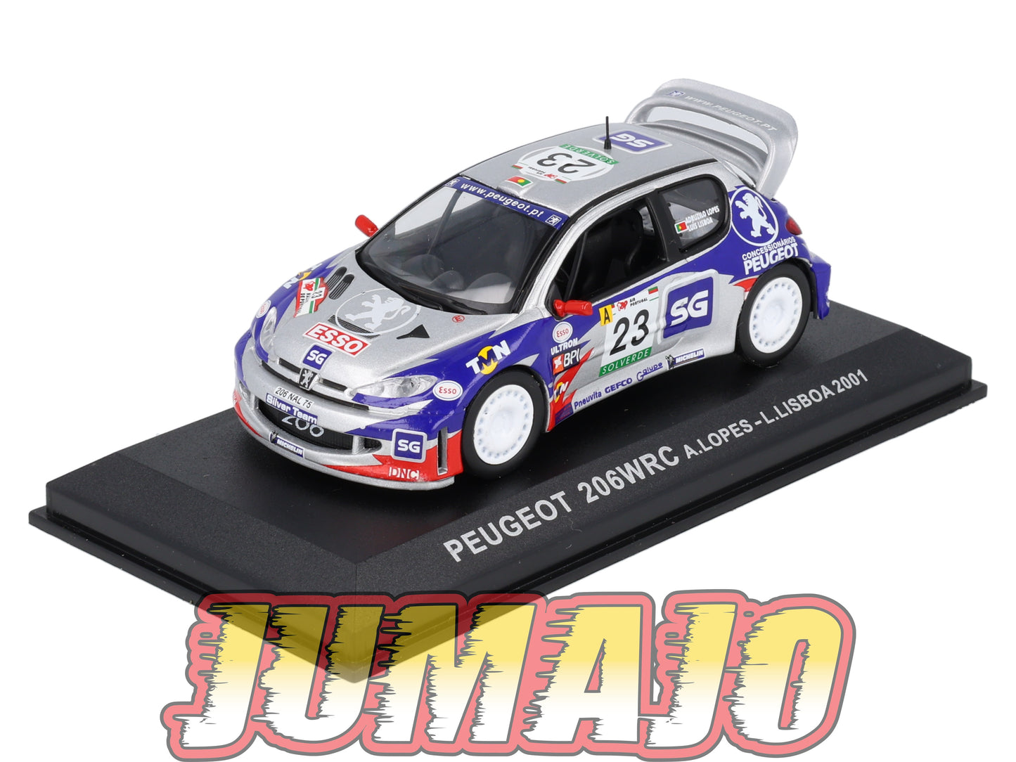 RCA403 voiture 1/43 IXO Altaya Rallye : PEUGEOT 206 WRC A.Lopes 2001 #23