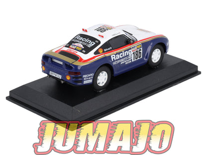 RCA44 voiture 1/43 IXO Altaya Rallye : PORSCHE 959 1986 #186 R.Metge
