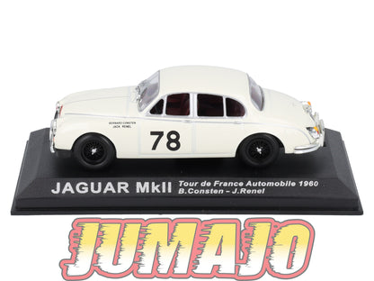 RCA49 voiture 1/43 IXO Altaya Rallye : JAGUAR MKII Tour de France B.Consten #78 1960