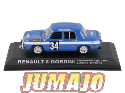 RCA60 Voiture 1/43 IXO Altaya Rallye RENAULT 8 GORDINI 1967 #34 C ALBINO