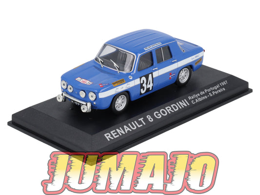 RCA60 voiture 1/43 IXO Altaya Rallye : RENAULT 8 Gordini C.Albino 1967 #34