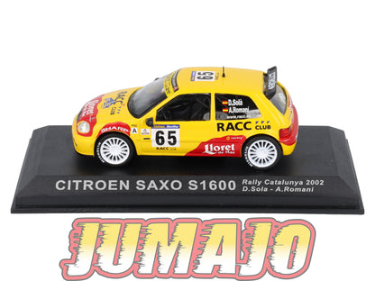 RCA6 voiture 1/43 IXO Altaya Rallye : CITROEN Saxo S1600 D.Sola 2002 #65