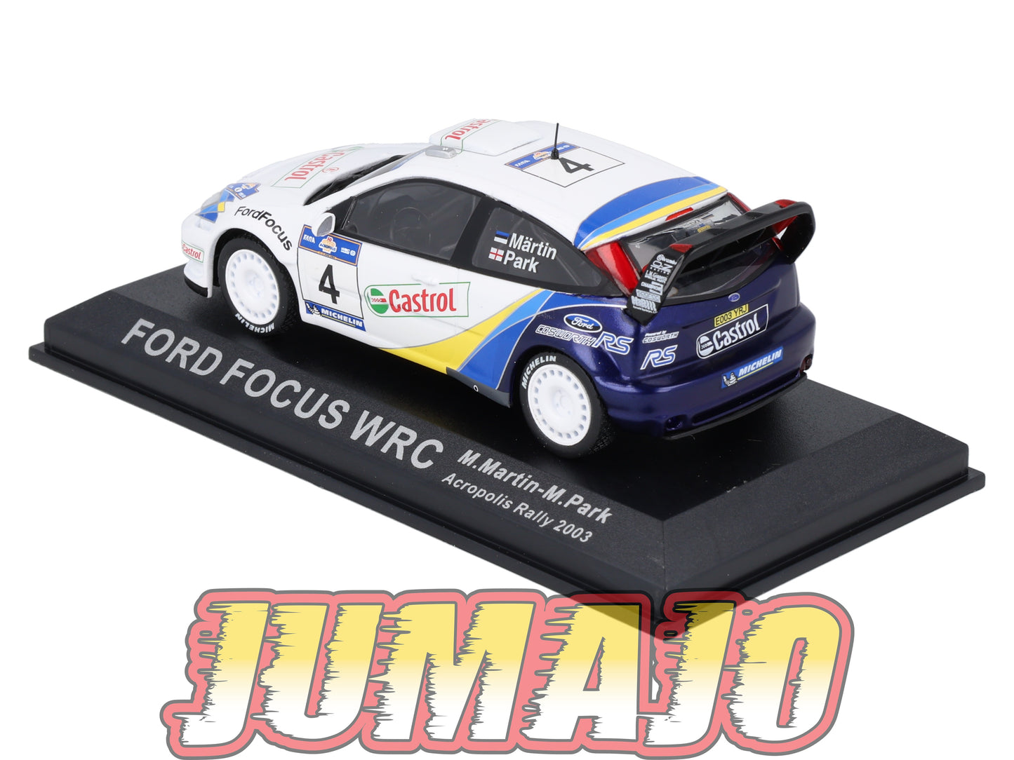 RCA8 voiture 1/43 IXO Altaya Rallye : FORD Focus WRC #4 2003 M.Martin