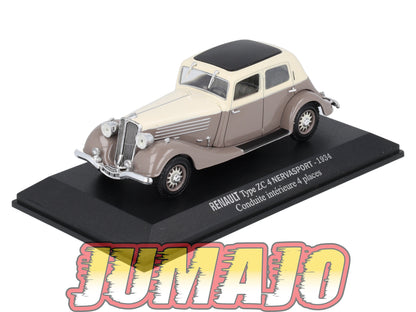 RE75 voiture 1/43 IXO : RENAULT Type ZC 4 Nervasport 1934 Conduite intérieur 4 places