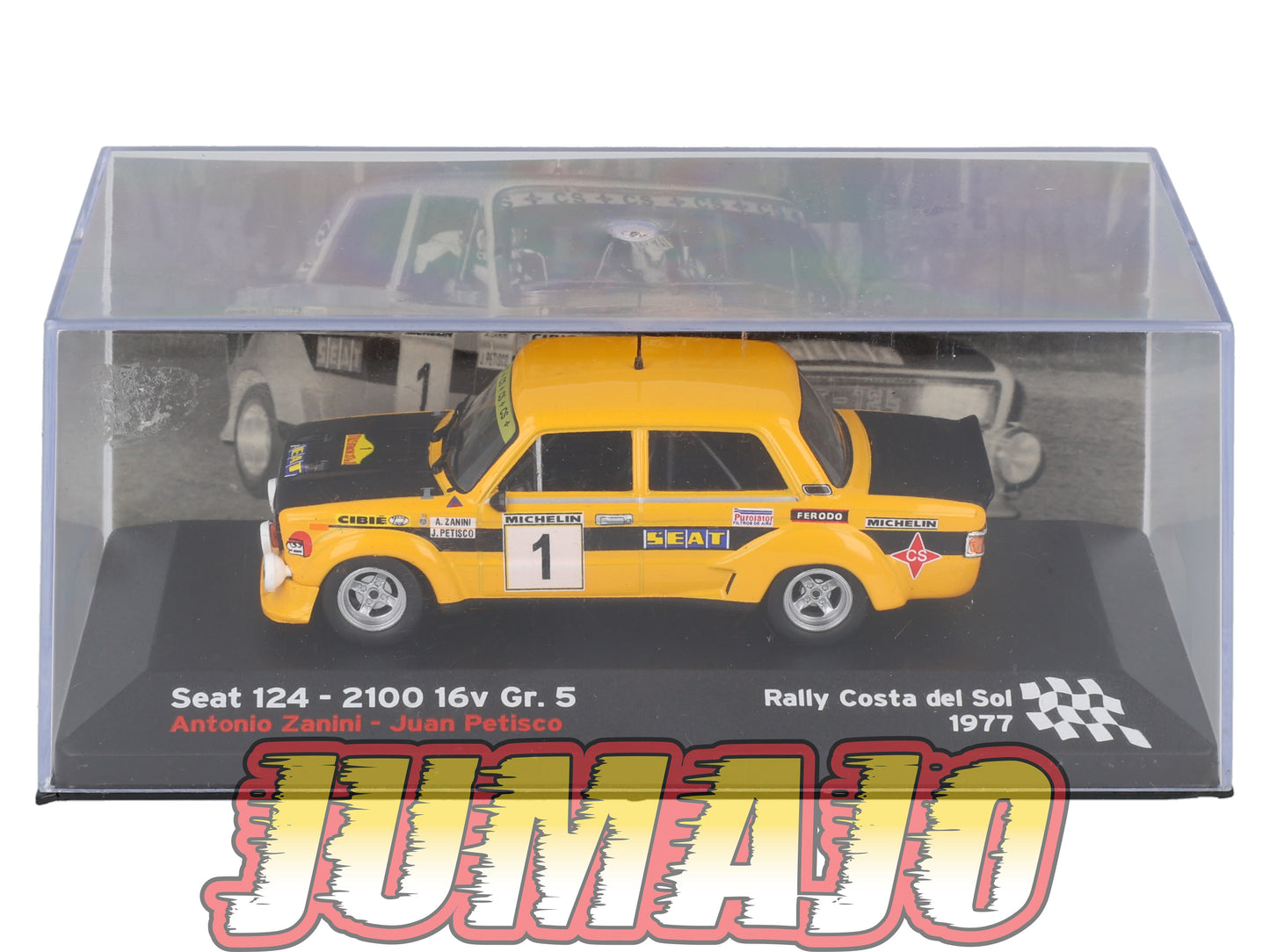 RES13 1/43 IXO Altaya Rallye Espagne SEAT 124 2100 1977 #1 A.Zanini