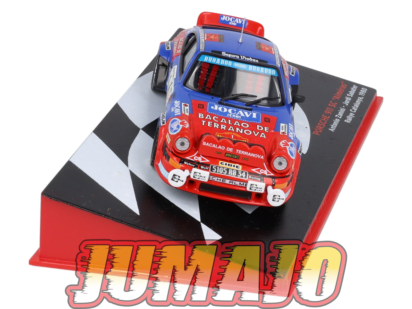 RSP1 Voiture Rallye 1/43 IXO Altaya : PORSCHE 911 SC Alméras Catalunya A.Zanini #1 1980