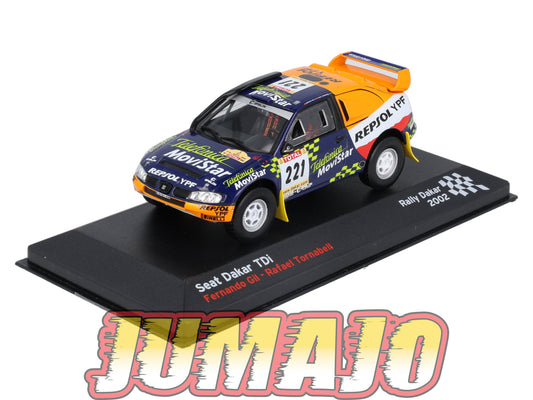 RES26 1/43 IXO Altaya Rallye Espagne SEAT Dakar TDi F.Gil #221 Dakar 2002