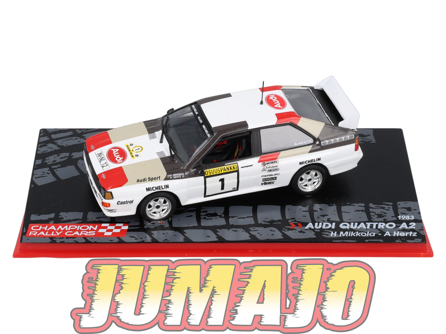 RF402 voiture 1/43 IXO Altaya Rallye Finlande AUDI QUATTRO A2 #1 H.Mikkola 1983