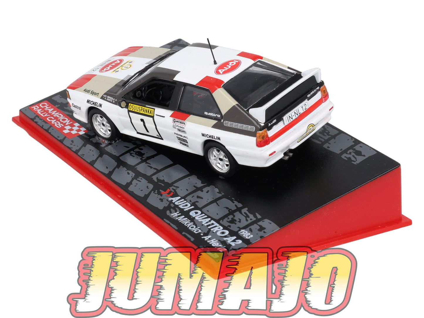 RF402 voiture 1/43 IXO Altaya Rallye Finlande AUDI QUATTRO A2 #1 H.Mikkola 1983