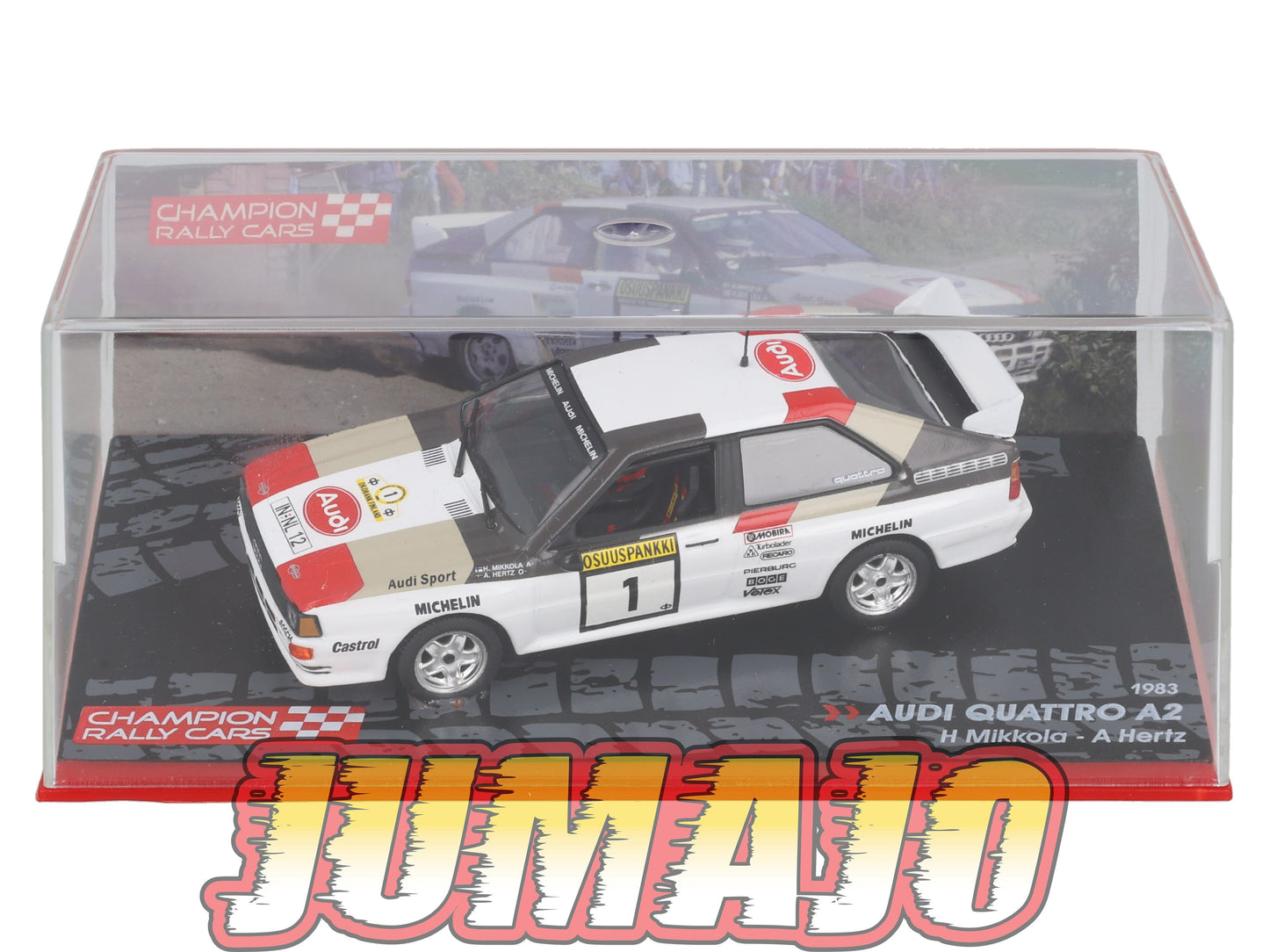 RF402 voiture 1/43 IXO Altaya Rallye Finlande AUDI QUATTRO A2 #1 H.Mikkola 1983