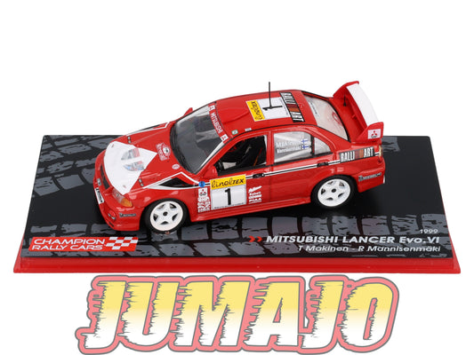 RF403 voiture 1/43 IXO Altaya Rallye Finlande MITSUBISHI LANCER Evo VI #1 T.Mäkinen 1999