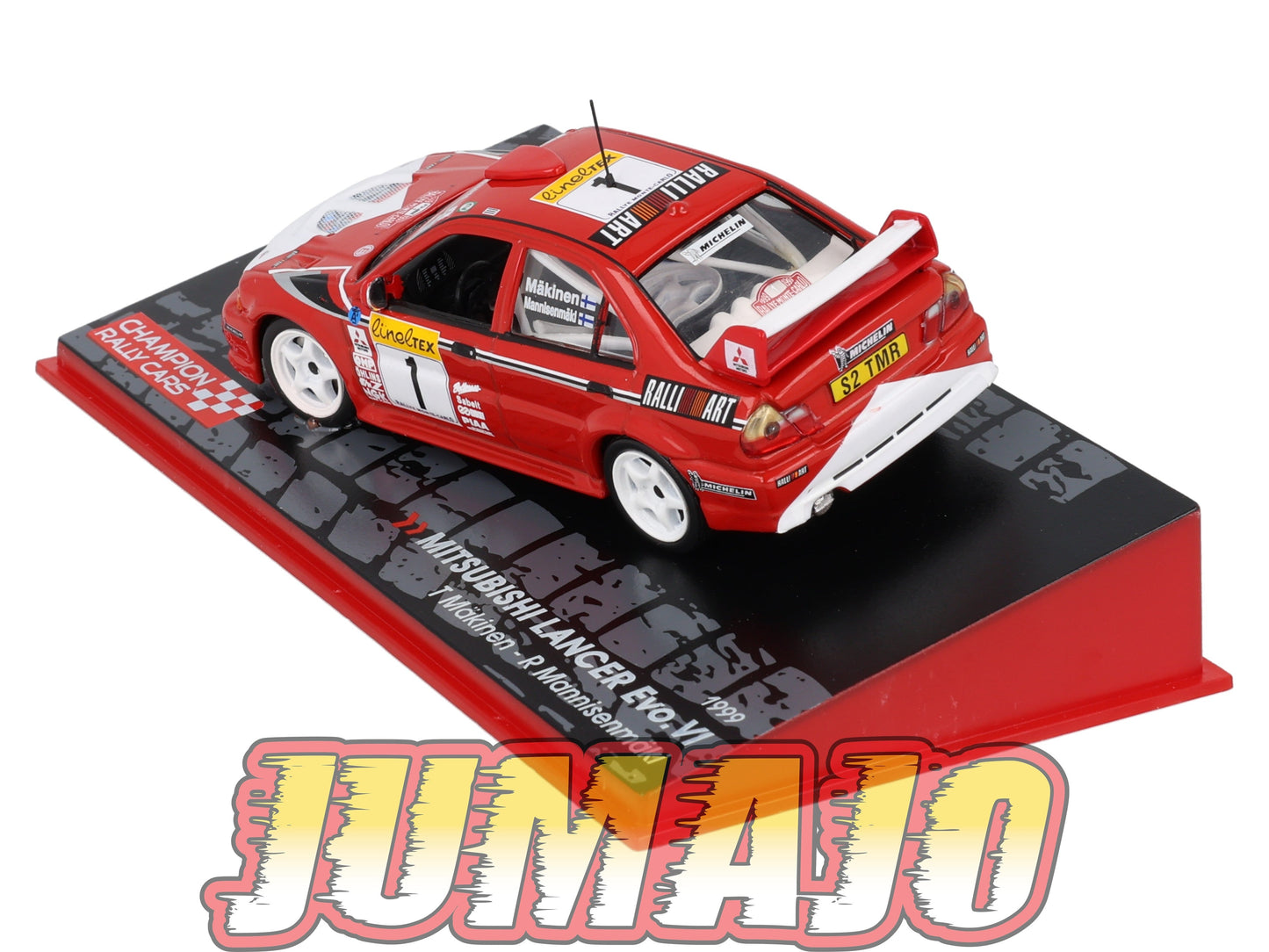 RF403 voiture 1/43 IXO Altaya Rallye Finlande MITSUBISHI LANCER Evo VI #1 T.Mäkinen 1999