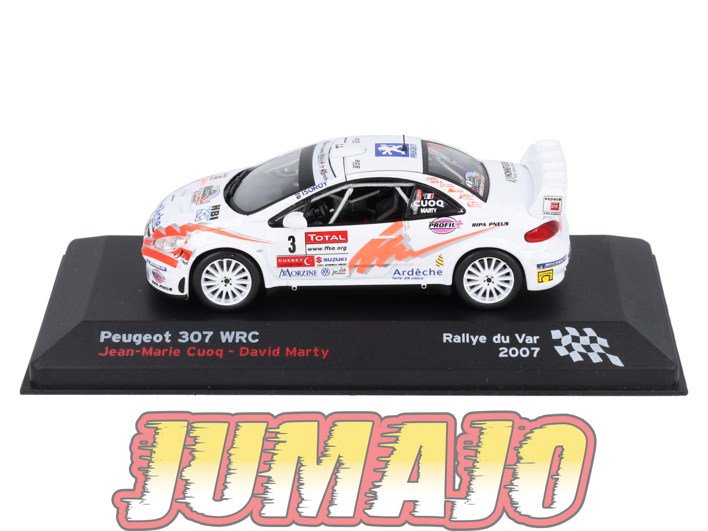 RFR19 voiture 1/43 IXO Altaya Rallye Française PEUGEOT 307 WRC Cuoq 2007 #3