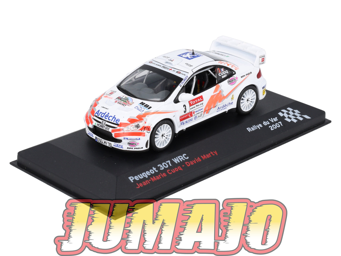 RFR19 voiture 1/43 IXO Altaya Rallye Française PEUGEOT 307 WRC Cuoq 2007 #3