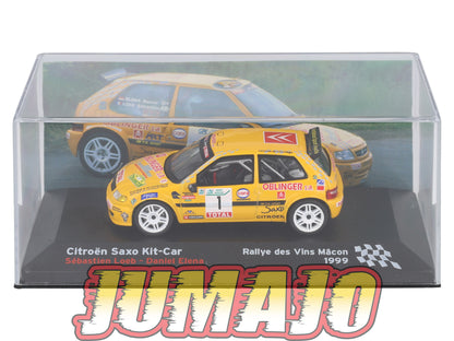RFR25 voiture 1/43 IXO Rallye Française CITROEN Saxo Kit Car 1999 #1 S.Loeb