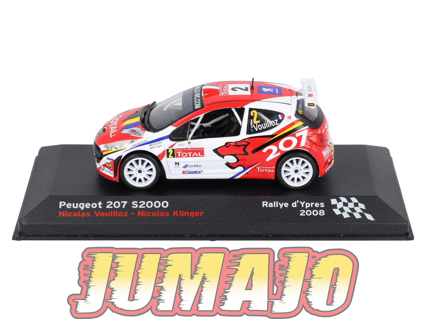 RFR26 voiture 1/43 IXO Rallye Française PEUGEOT 207 S2000 2008 #2 N.Vouilloz
