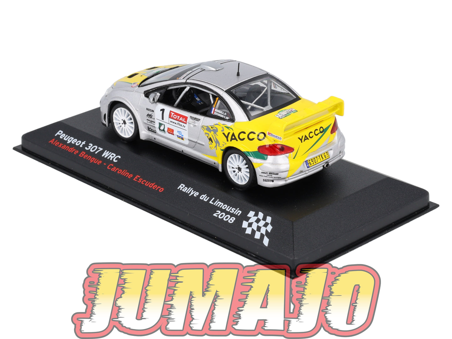 RFR37 voiture 1/43 IXO Altaya Rallye Française PEUGEOT 307 WRC A.Bengue 2008 #1