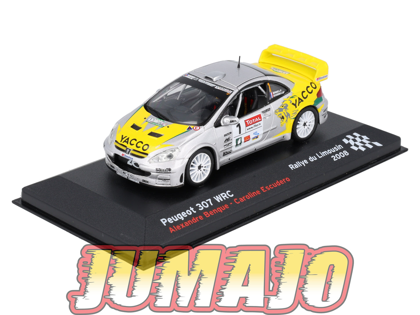 RFR37 voiture 1/43 IXO Altaya Rallye Française PEUGEOT 307 WRC A.Bengue 2008 #1