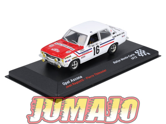 RFR40 voiture 1/43 IXO Altaya Rallye Française Monte-carlo OPEL Ascona A J.Ragnotti 1972 #16