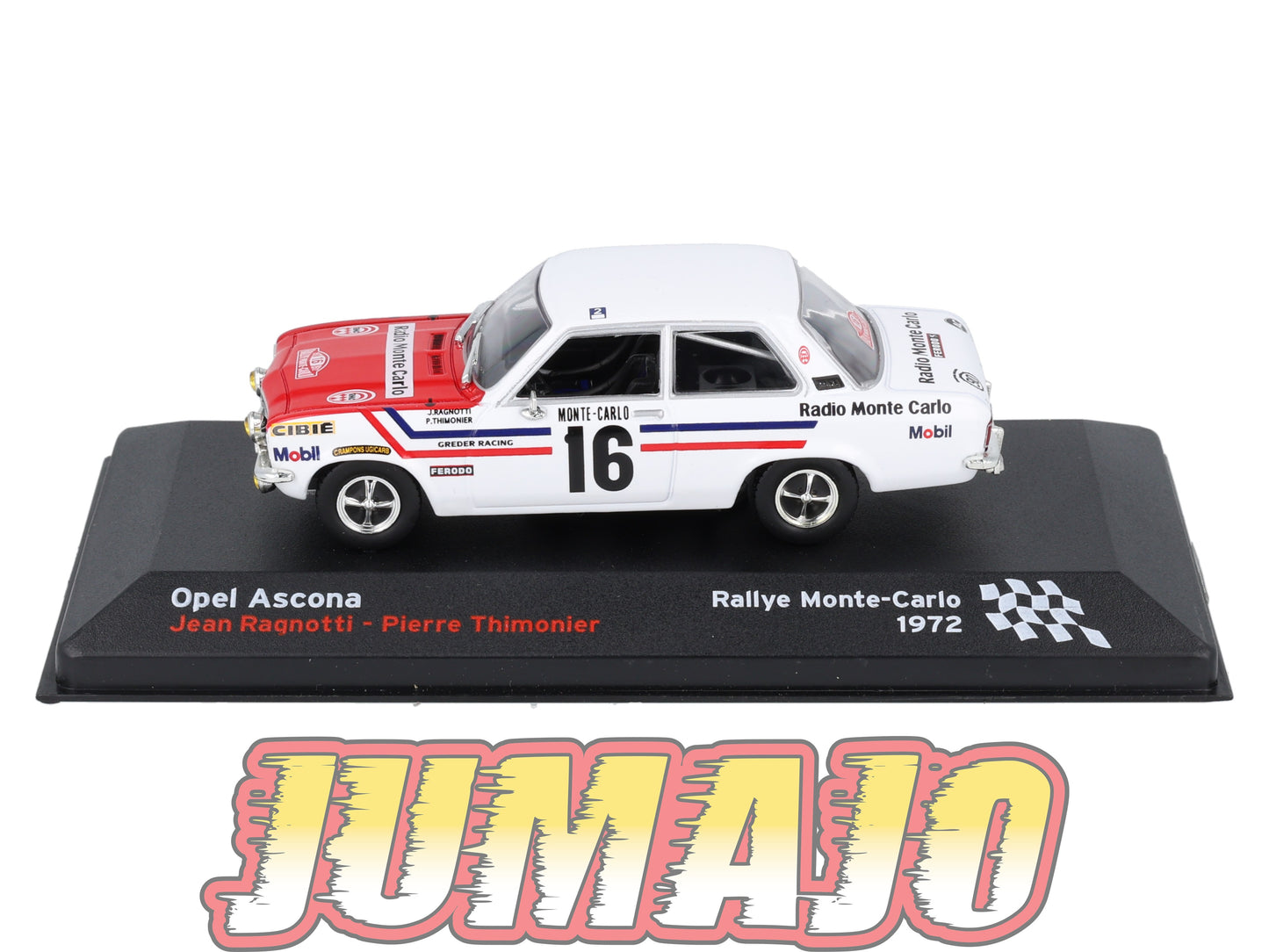 RFR40 voiture 1/43 IXO Altaya Rallye Française Monte-carlo OPEL Ascona A J.Ragnotti 1972 #16