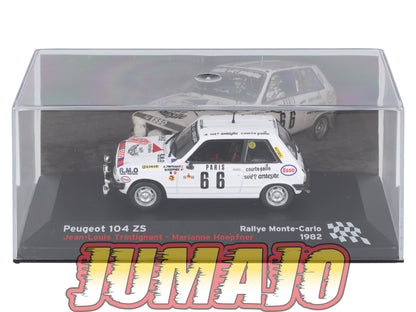 RFR45 voiture 1/43 IXO Rallye Française PEUGEOT 104 ZS J-L.Trintignant 1982 #66