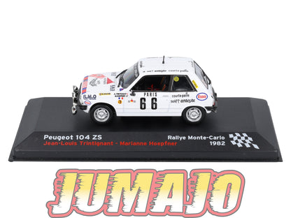 RFR45 voiture 1/43 IXO Rallye Française PEUGEOT 104 ZS J-L.Trintignant 1982 #66