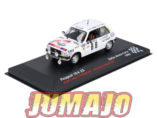 RFR45 voiture 1/43 IXO Rallye Française PEUGEOT 104 ZS J-L.Trintignant 1982 #66