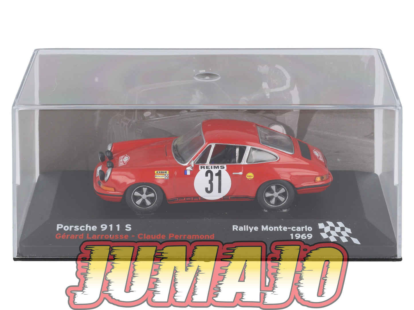 RFR53 voiture 1/43 IXO Altaya Rallye Française PORSCHE 911 S G.Larousse 1969 #31