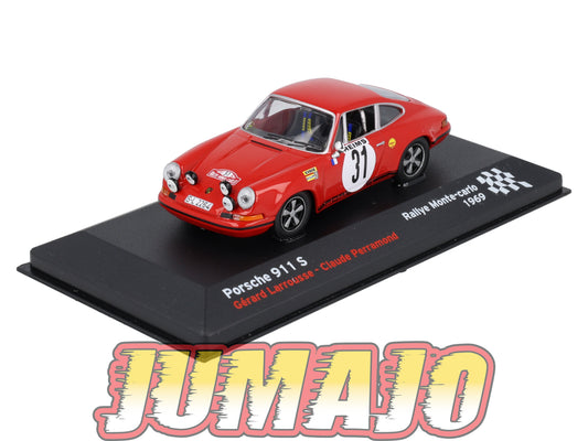 RFR53 voiture 1/43 IXO Altaya Rallye Française PORSCHE 911 S G.Larousse 1969 #31