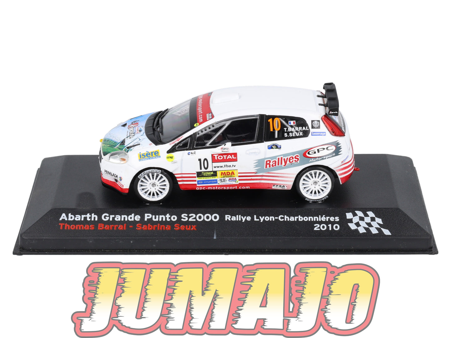 RFR54 voiture 1/43 IXO Rallye Française ABARTH Grande Punto S2000 T.Barral 2010 #10