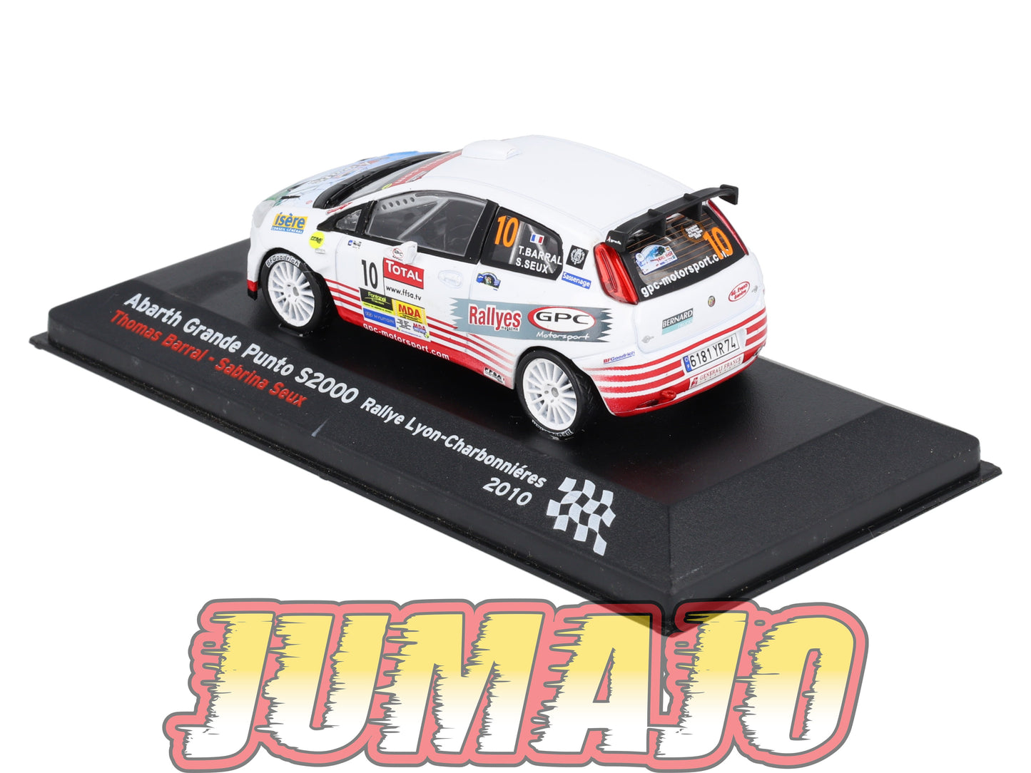 RFR54 voiture 1/43 IXO Rallye Française ABARTH Grande Punto S2000 T.Barral 2010 #10