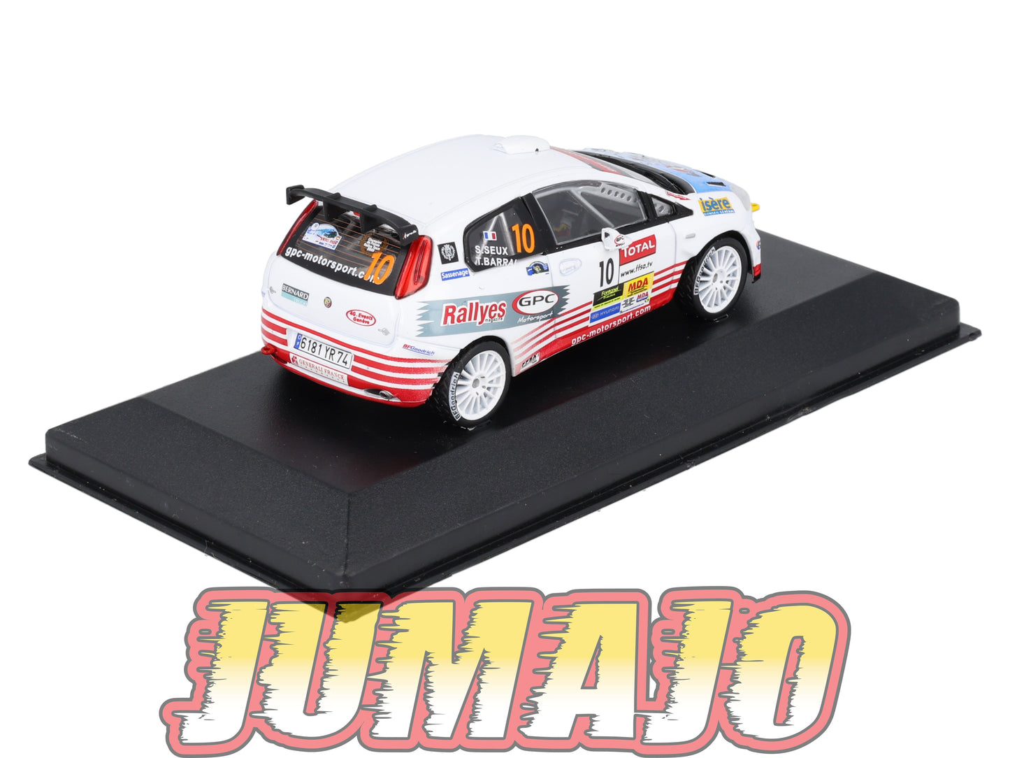 RFR54 voiture 1/43 IXO Rallye Française ABARTH Grande Punto S2000 T.Barral 2010 #10