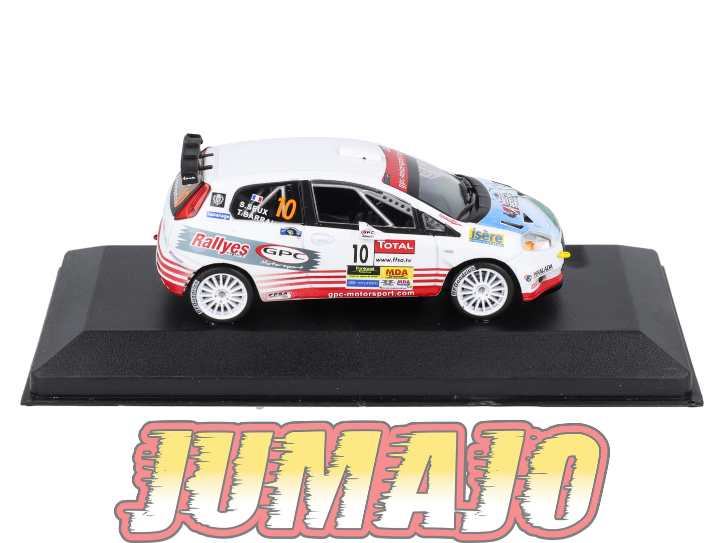 RFR54 voiture 1/43 IXO Rallye Française ABARTH Grande Punto S2000 T.Barral 2010 #10