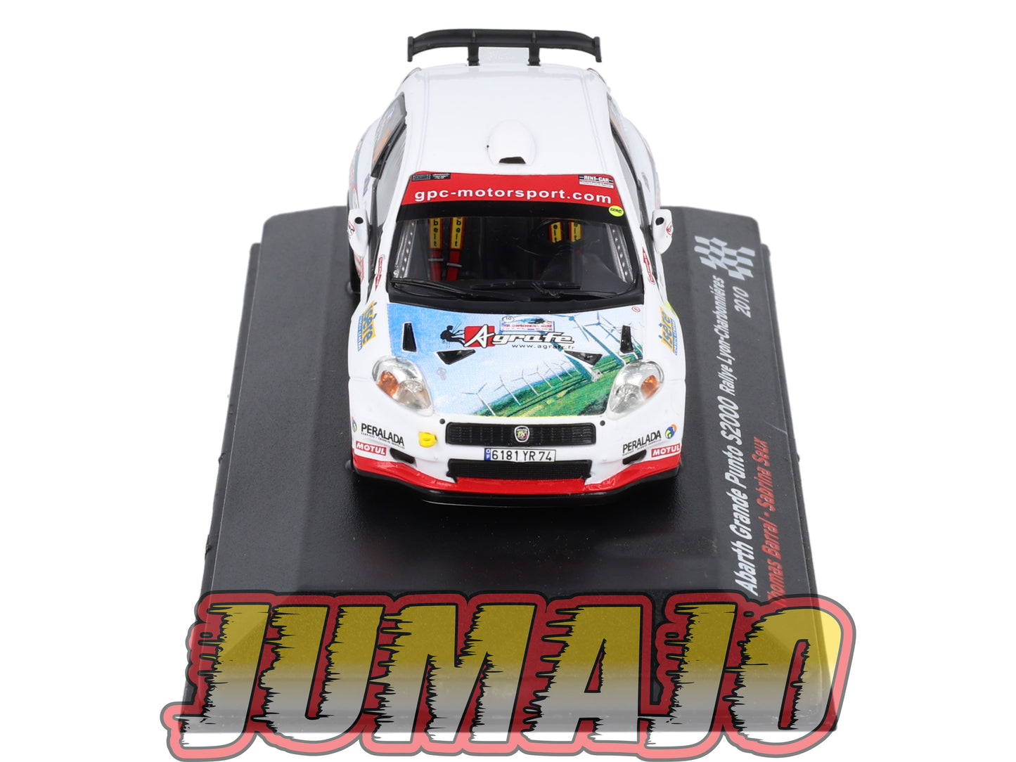 RFR54 voiture 1/43 IXO Rallye Française ABARTH Grande Punto S2000 T.Barral 2010 #10