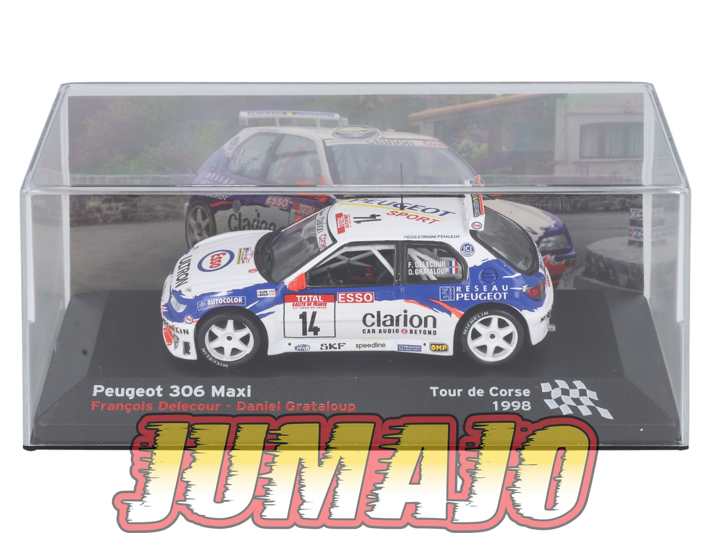 RFR57 voiture 1/43 IXO Rallye Française PEUGEOT 306 Maxi F.Delecour 1998 #14