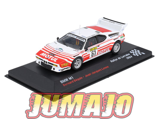 RFR7 voiture 1/43 IXO Altaya Rallye Française BMW M1 B.Beguin 1984 #61