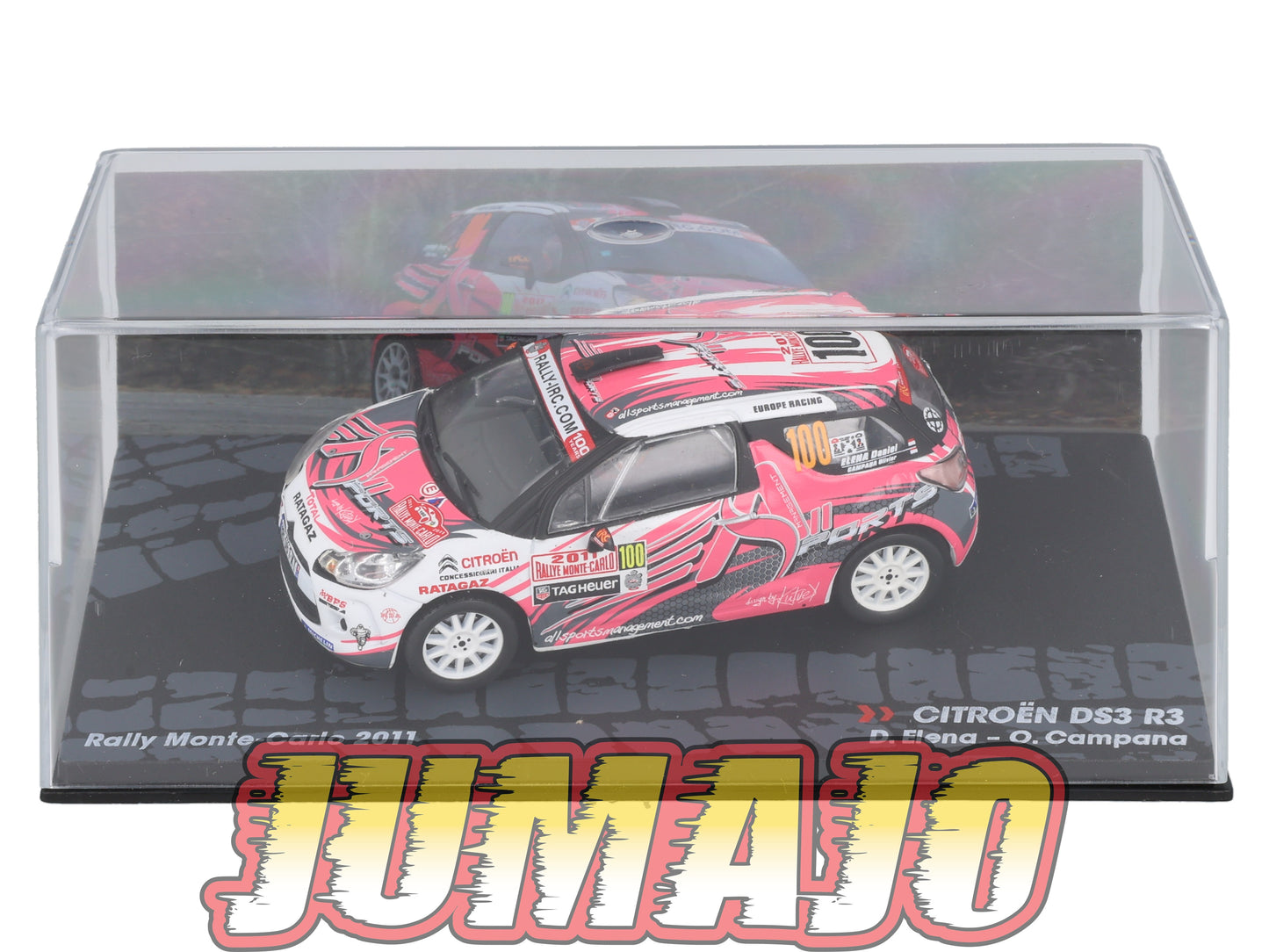 RIT37 voiture 1/43 IXO Altaya Rallye Monte-carlo CITROEN DS3 D.Elena 2011 #100