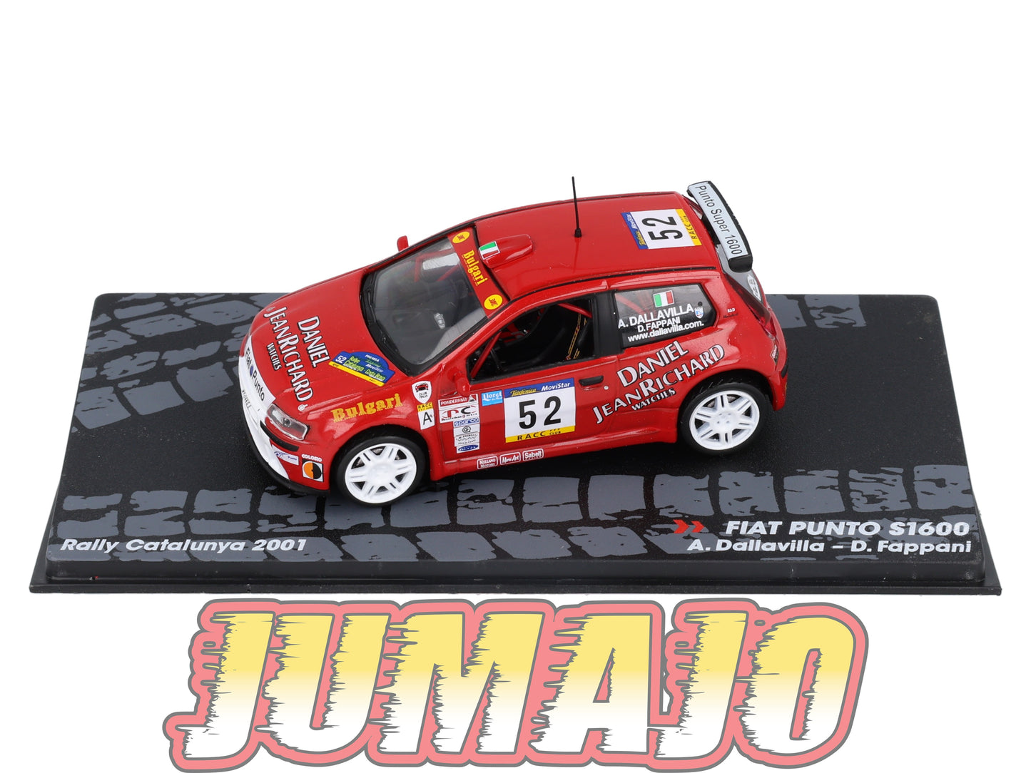 RIT47 voiture 1/43 IXO Altaya Rallye FIAT Punto S1600 A.Dallavilla 2001 #52