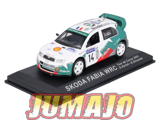 RLY9 Voiture 1/43 IXO Rallye ALTAYA : SKODA Fabia WRC Corse 2003 D.Auriol #14