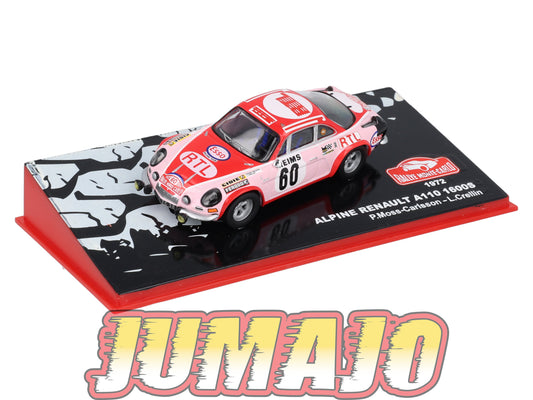 RMC106 Voiture 1/43 IXO Altaya Rallye Monte-carlo RENAULT Alpine A110 1600S #60 P.Moss-Carlsson 1972