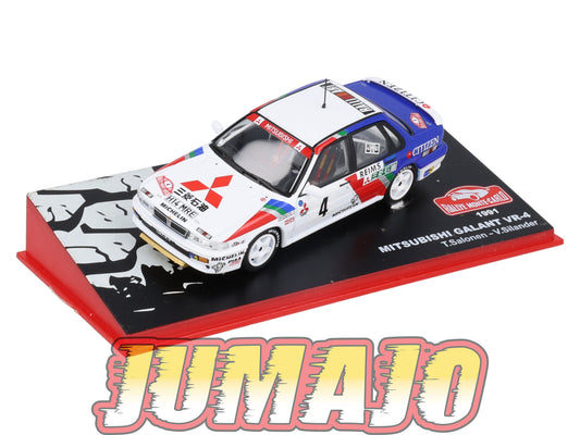 RMC112 Voiture 1/43 IXO Altaya Rallye Monte-carlo MITSUBISHI Galant VR4 1991 #4 T.Salonen