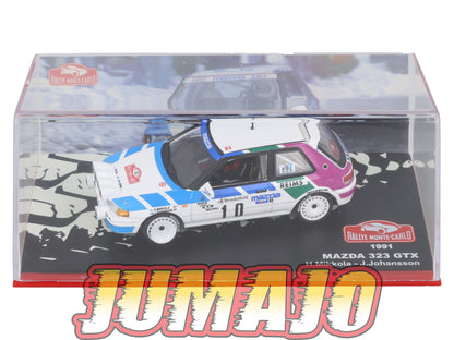 RMC120 Voiture 1/43 IXO Altaya Rallye MAZDA 323 GTX H.Mikkola 1991 #10